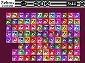 Zebra Match Tile Puzzle