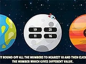 Planet Explorer Rounding Math Game